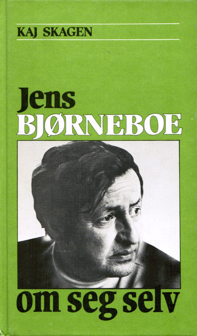 Omslag for Jens Bjørneboe om seg selv av Kaj Skagen