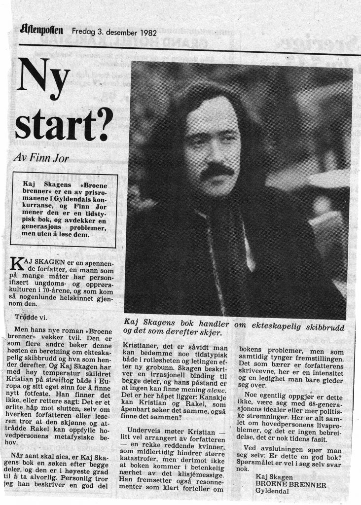 Utklipp fra Aftenposten 1982