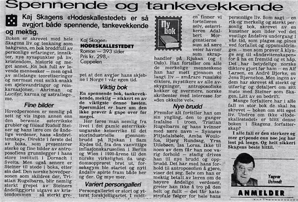 Utklipp fra VG august 1994