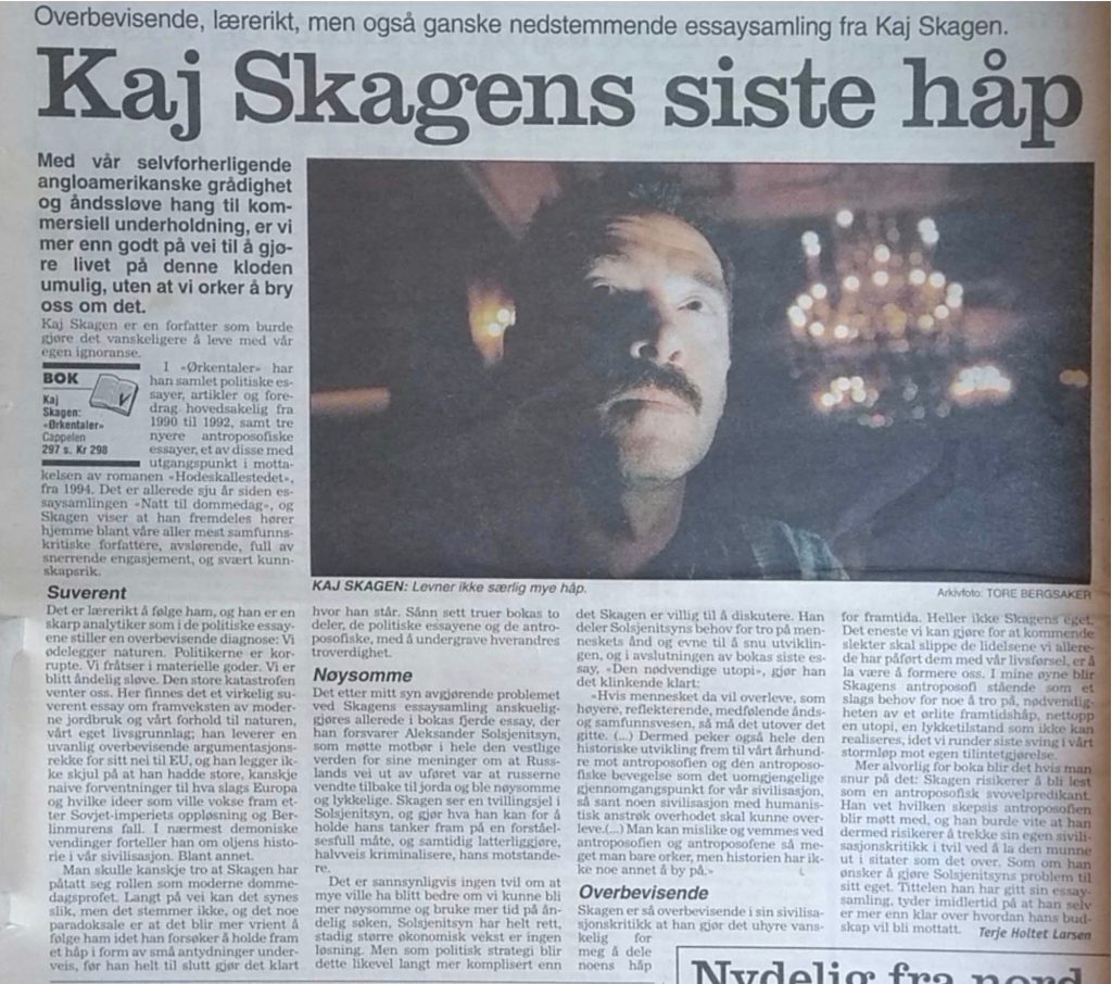 Utklipp fra Dagbladet 1998